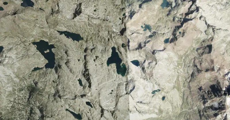 Vista aérea del embalse de Bramatuero Alto