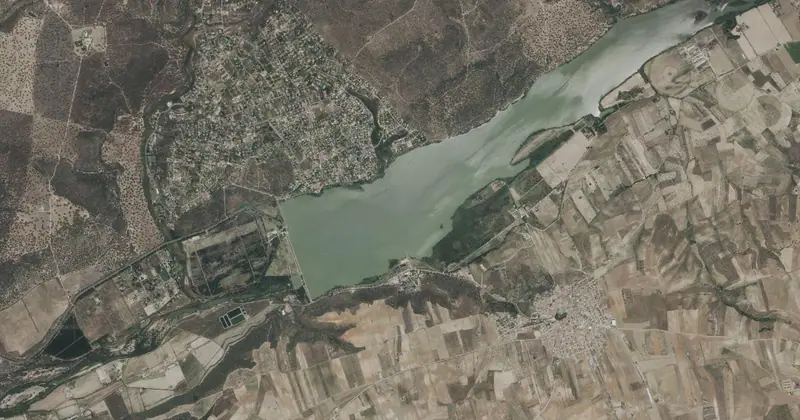 Vista aérea del embalse de Cazalegas