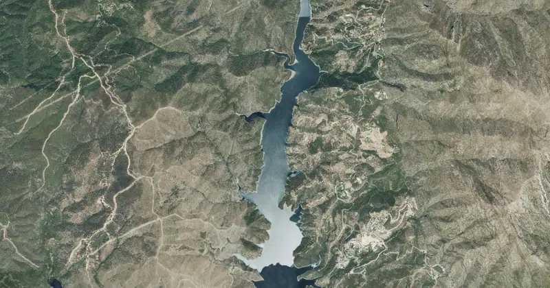 Vista aérea del embalse de la Concepción