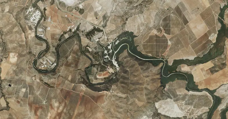 Vista aérea del embalse de Cordobilla