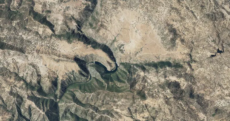 Vista aérea del embalse de El Pintado