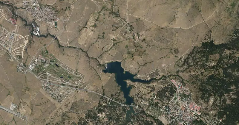 Vista aérea del embalse del Pontón Alto
