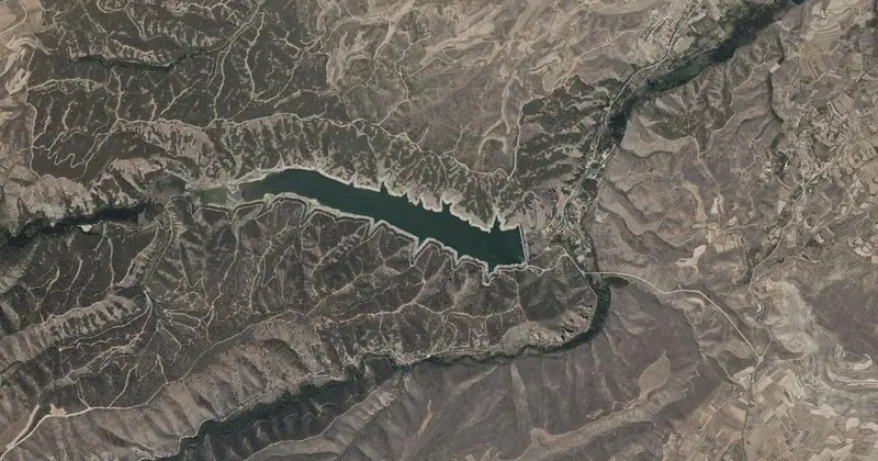 Vista aérea del embalse de El Val