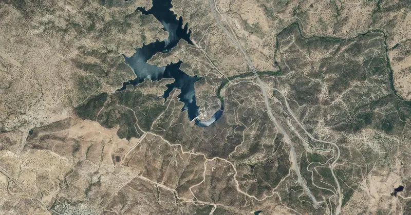 Vista aérea del embalse de La Minilla