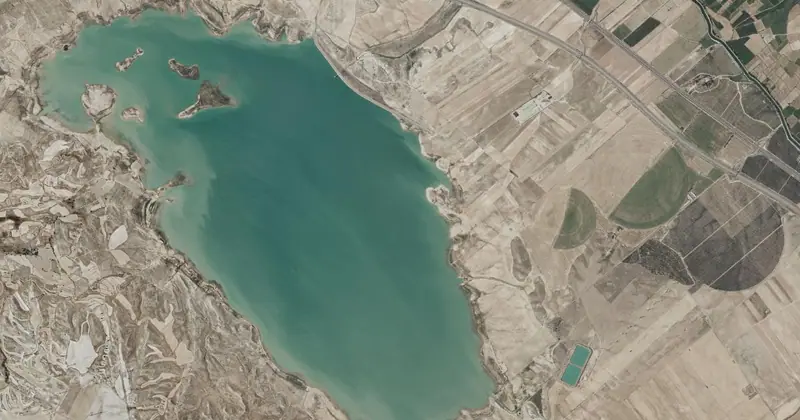 Vista aérea del embalse de La Loteta