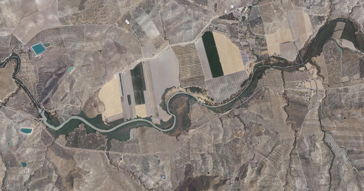 Vista aérea del embalse de Pedro Marín