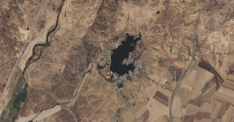 Vista aérea del embalse de Proserpina