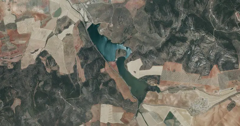 Vista aérea del embalse de Pto. Vallehermoso