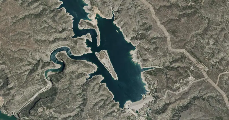 Vista aérea del embalse de Tous-La Ribera